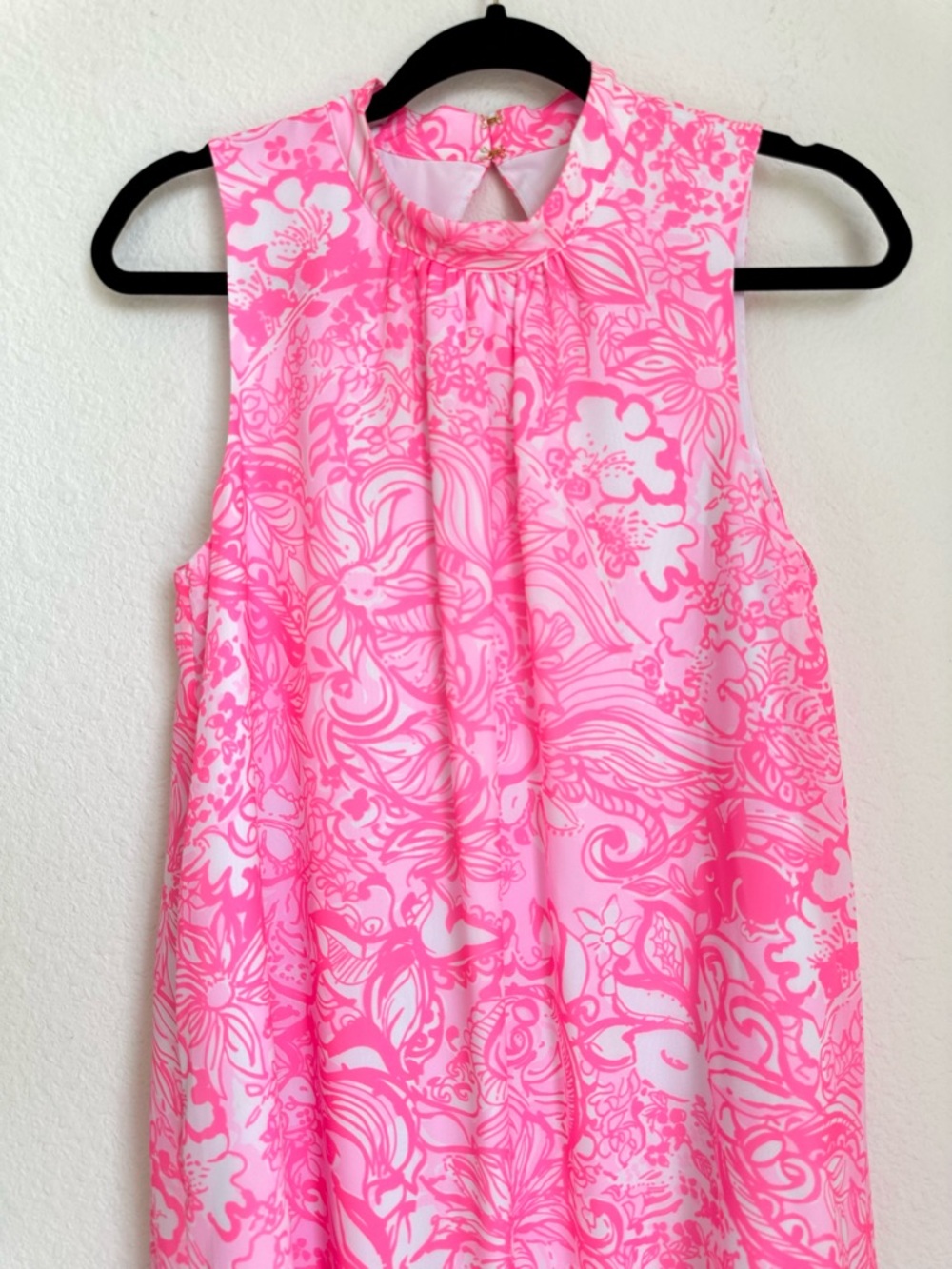 Lilly Pulitzer Linda Dress Pink Tropics Tint Bunny Hop Roses Tunic Small NWOT - Picture 4 of 14